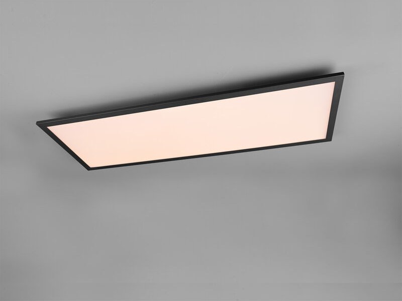 Thumbnail - Led Deckenleuchte gamma Schwarz Panel mit Nachtlicht rechteckig, Breite 80cm