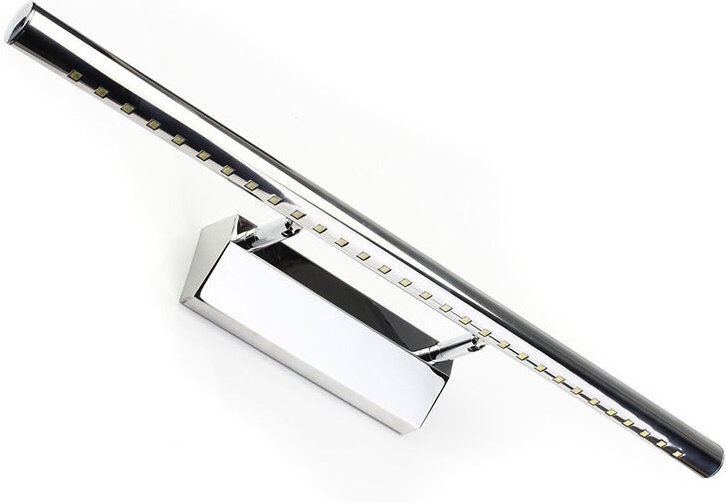 Badezimmerspiegel LED-Lampe 5W Wandleuchte Wasserdicht Bilderleuchte IP44 Einstellbar 180°mit Schalter Edelstahl Beleuch...