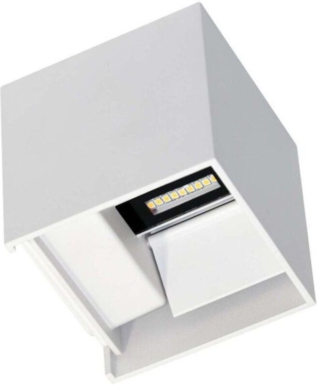 Beneito Faure - IP54 6,8 w weiße LED-Wandleuchte mit verstellbaren Lamellen 3000 k