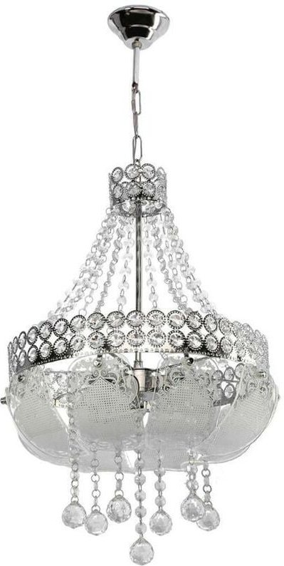 Sare Deckenleuchte MDL3550 Silber verziertes Glas und Steine mit Kristalleffekt