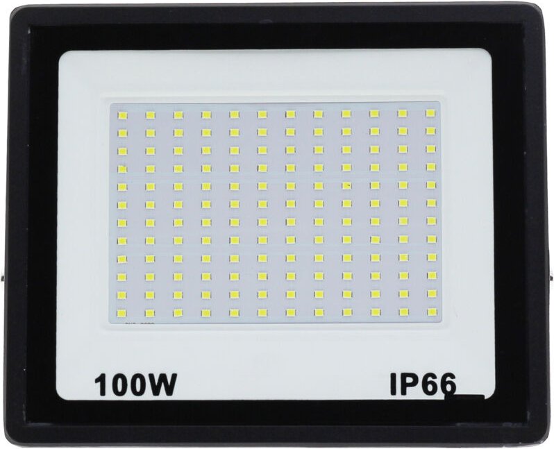 100 w LED-Flutlicht für den Außenbereich, 10.000 lm, 6.500 k, kaltweißes Licht, IP66 wasserdicht, 144 LEDs, Außenleuchte...