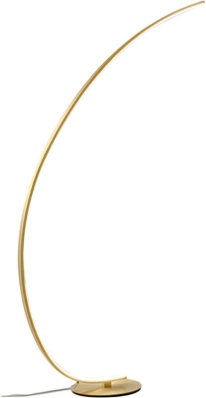 Iole Stehleuchte dimmbare led 30W warmes Licht 3000K - Stehleuchte in gebürsteter Goldfarbe, modernes Aluminiumdesign, I...