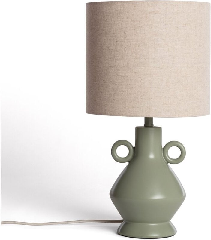 Tischlampe aus Kunstharz Moudrost Seladongrün