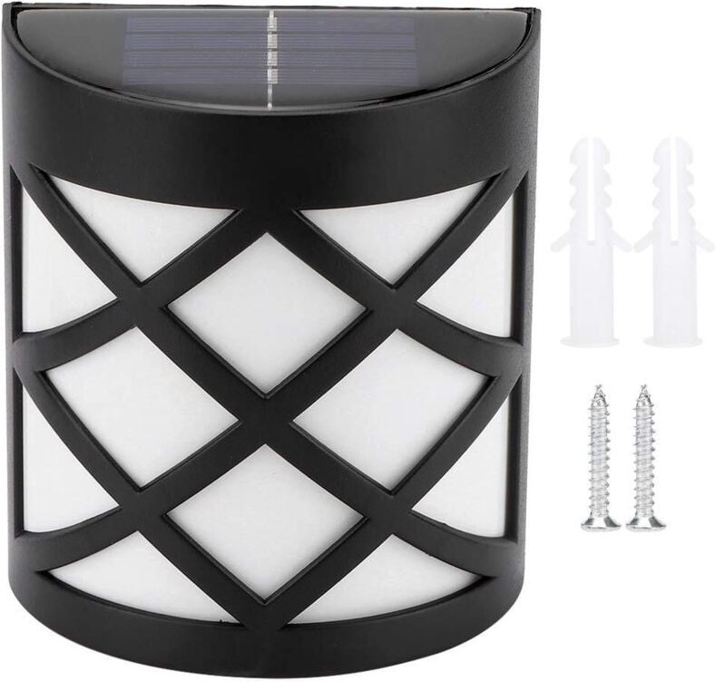 Vintage 6 LED Solar-Wandleuchten für den Außenbereich zur Dekoration von Gartentreppen