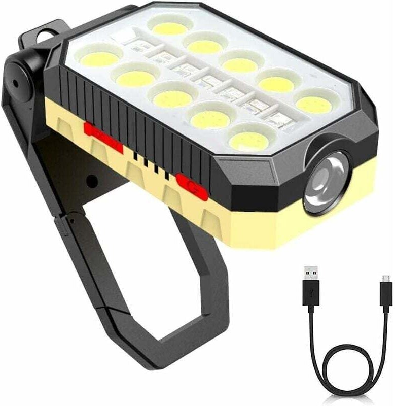 Tragbares LED-Flutlicht, 1500 Lumen, 4800 mAh, wiederaufladbare LED-Laterne, 30 W, tragbare Laterne mit USB-Taschenlampe...