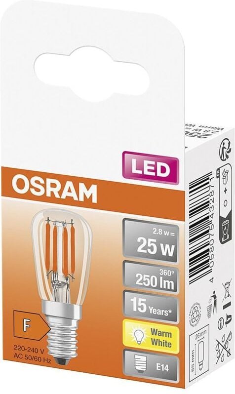 Osram - led Filament T26 2,8W E14 4250lm 2.700K klar