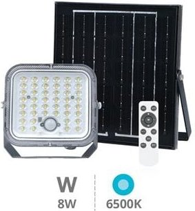 Thumbnail - Pamol LED Solarprojektor mit Bewegungs- und Dämmerungssensor 8W 6500K IP65 Schwarz