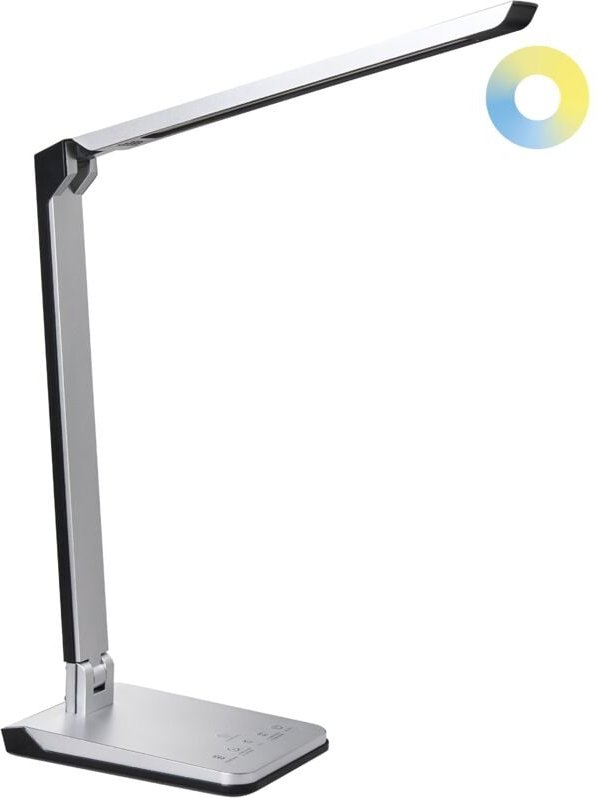 LED Schreibtischlampe PICTOR mit Dimmer Silber