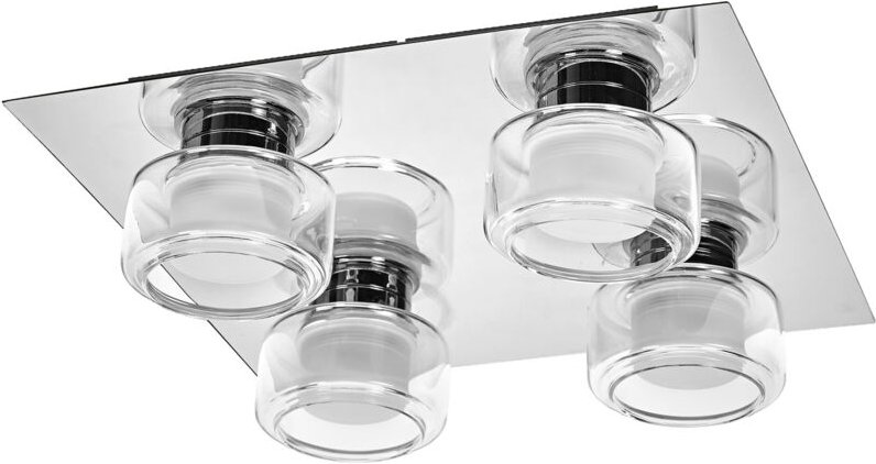 Ledvance - orbis Flame Wand- und Deckenleuchte mit led, Chrom, 22W, 1400lm, 3000/4000K, Farbtemperatur via Wandschalter ...