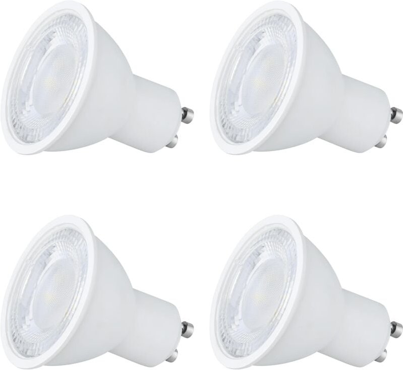 GU10 LED-Lampe Warmweiß 6W - GU10 90°-Lampe, Einbaustrahler 230V ø50x55mm - 4er-Pack