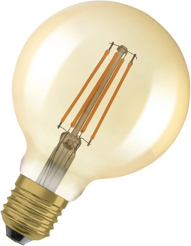 Osram - 1906 Vintage Edition für E27-Sockel, goldenes Glas ,Warmweiß (2400K), 725 Lumen, Ersatz für herkömmliche 55W-Leu...