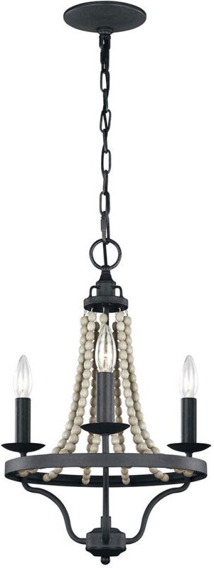 Elstead Feiss Nori Kronleuchter mit mehreren Armen, dunkles verwittertes Zink mit Treibholzgrau