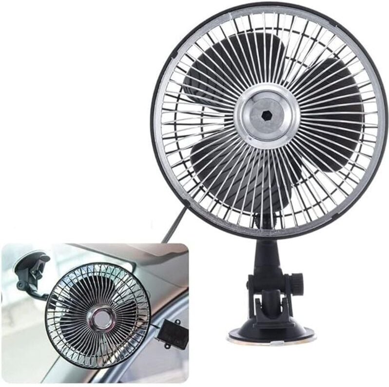 Zoll Auto-Lüfter 12v Mall Auto-Lüfter Saugnapf Tragbarer Lüfter Automobil Auto Kühler Lüfter - Lntyq