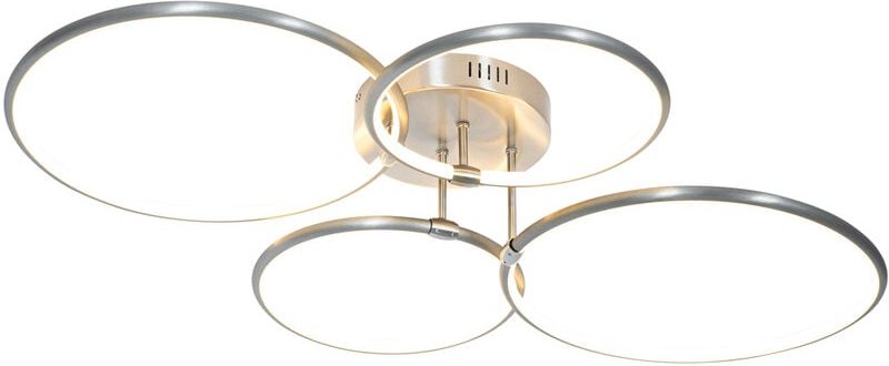 Design Deckenleuchte Stahl inkl. LED 3-stufig dimmbar 4-flammig - Joaniqa