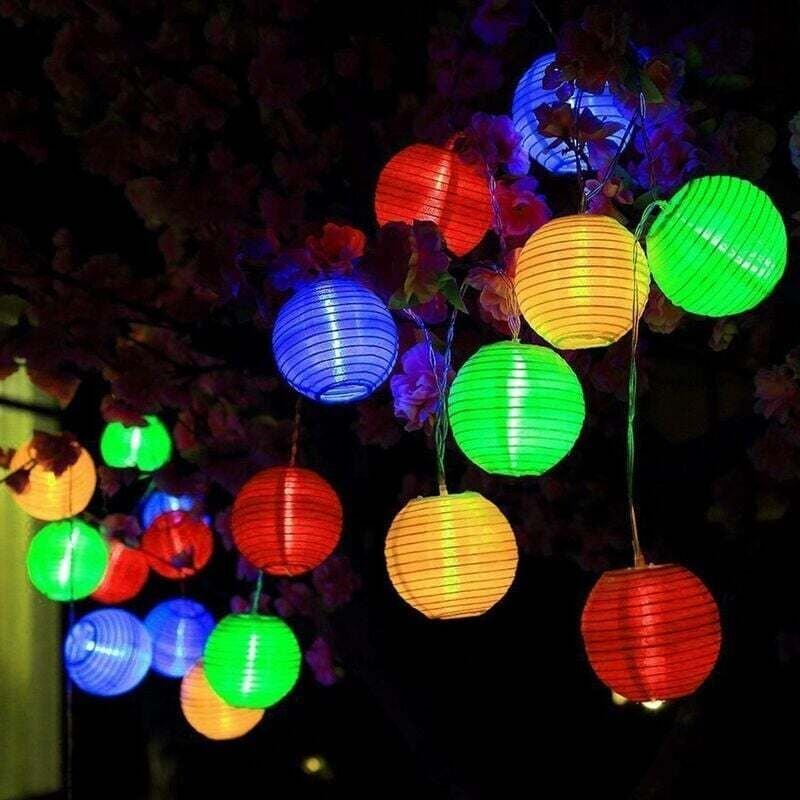 Solar-LED-Laterne, ALED LIGHT 20 LED IP65 wasserdichte LED-Lichterkette Solarlaterne für drinnen und draußen für Gartenp...