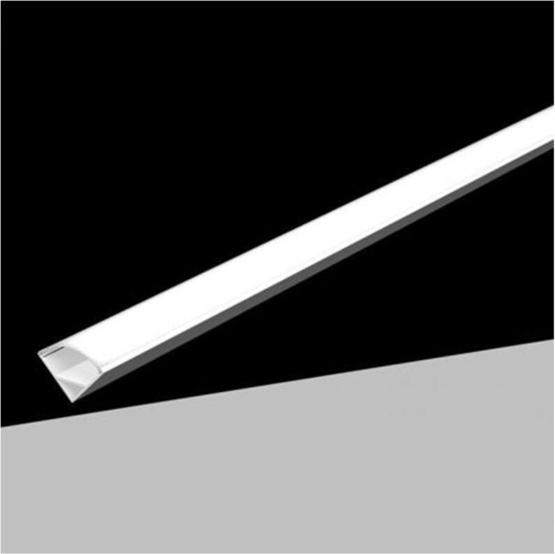 Trade Shop - PROFILO ANGOLARE IN ALLUMINIO PER STRISCE LED A SUPERFICIE CON COPERTURA OPACA 2MT AL-04-S -