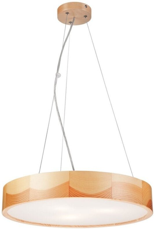 Lamkur Zylindrische Pendel-Deckenleuchte Pinie, 3x E27