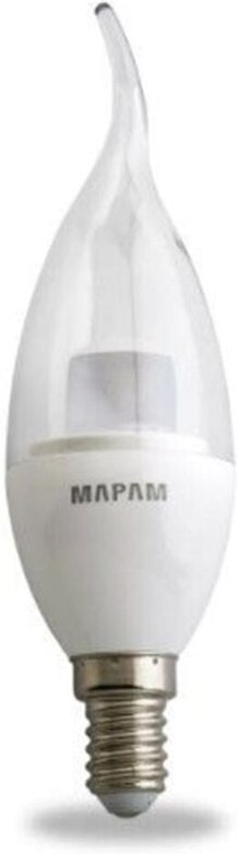 Trade Shop Traesio - Trade Shop - led-lampe E14 kerze transparent 5WATT natürliches licht 4500K hohe qualität 00425 -