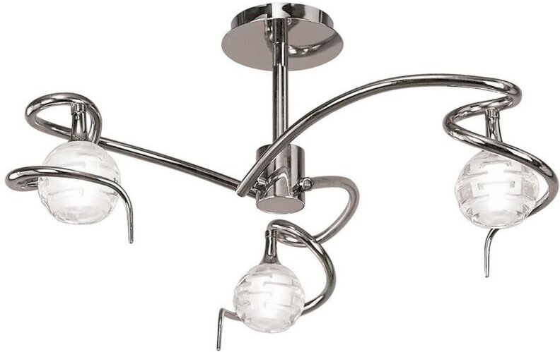 Inspired Mantra - Dali - Semi Flush Ceiling 3 Light G9, Chrom poliert