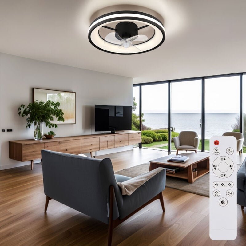 Thumbnail - Globo Lighting - Deckenventilator Deckenlampe Wohnzimmerleuchte Esszimmerleuchte Schlafzimmerlampe, Metall Kunststoff sc...