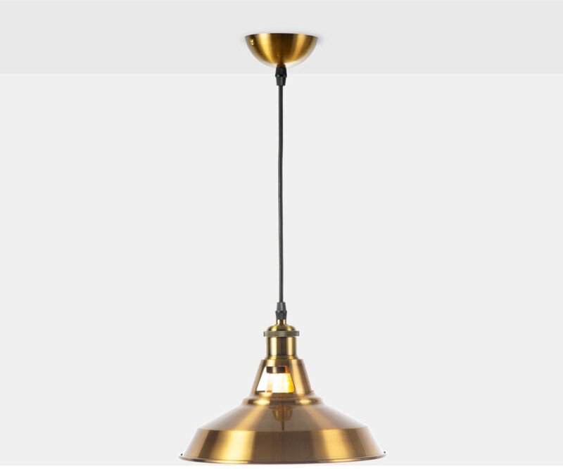 Industrielle Retro-Hängeleuchte "MANACOR" mit Metallkuppel