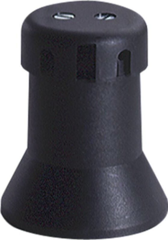 Solera - Edison'-Lampenfassung im fairen Stil mit Stab verankert, E27 halogenfrei (bis zu 25W 4A 250V) IP20 Ø4,5x5,3cm