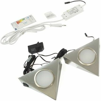 LED-Set PIRA - 2 Strahler inkl. Schalter und Trafo, Neutralweiß
