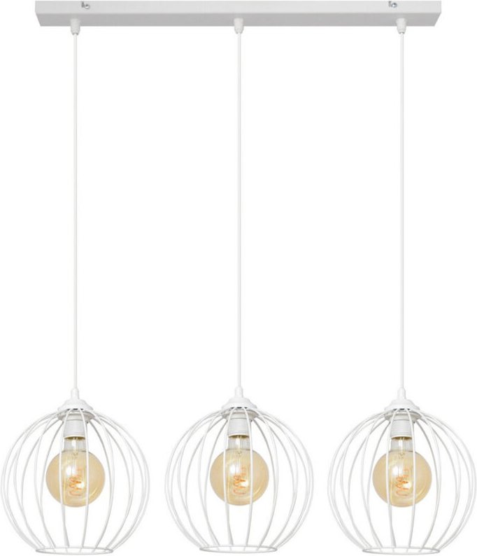 Mercure Gerade Stab-Pendel-Deckenleuchte Weiß 70cm - Helam