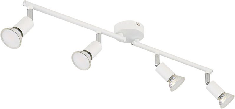 Deckenstrahler Spotleuchte Deckenlampe beweglich Wohnzimmerlampe weiß l 60 cm
