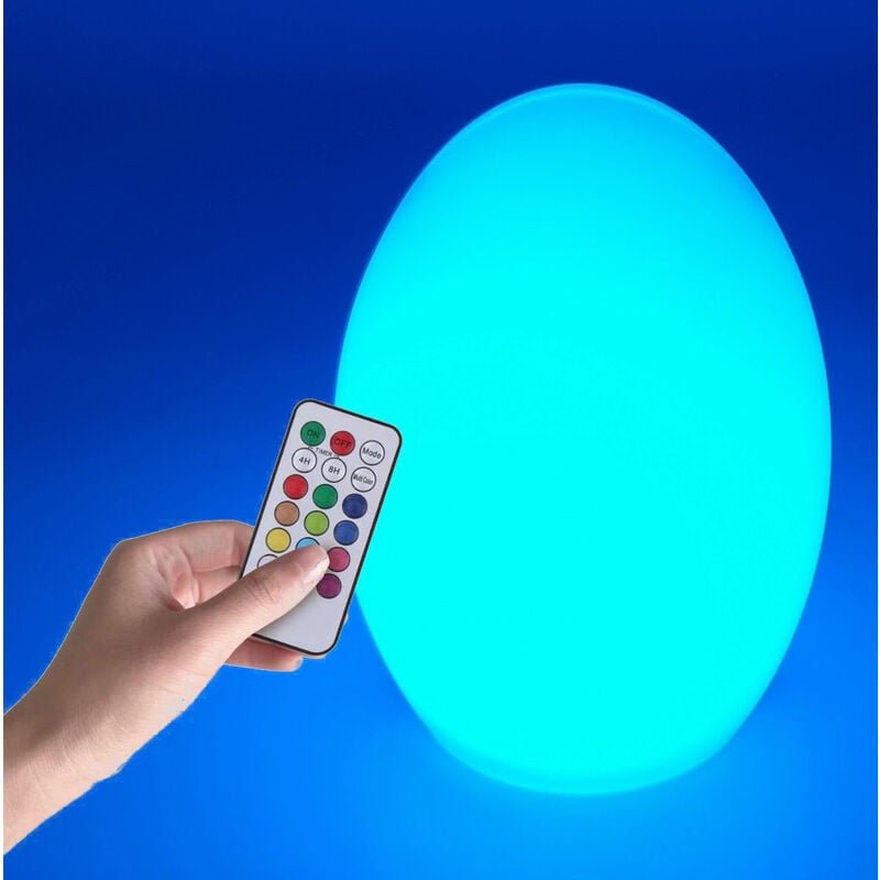 Led Leuchtball multi color mit Fernbedienung - 19 cm - Tisch Leuchte mit Farbwechsel und Timer - Nachtlicht Stimmungsleu...