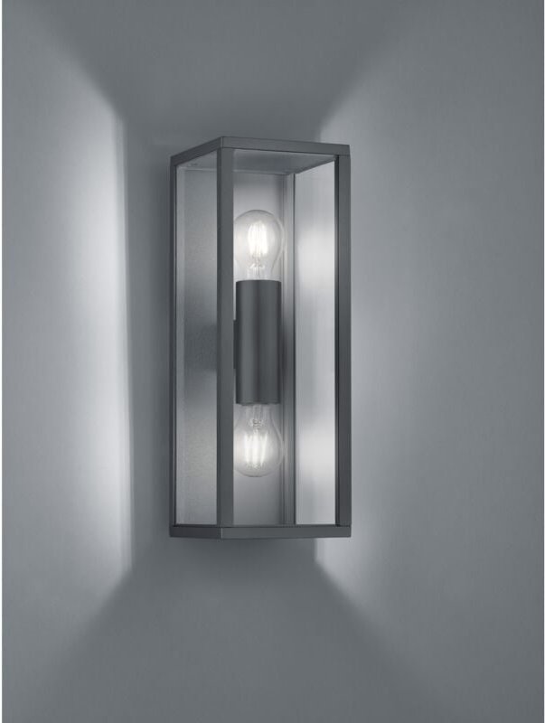 Wandleuchte Garonne Anthrazit Doppellicht Oben und Unten IP44 Trio Lighting
