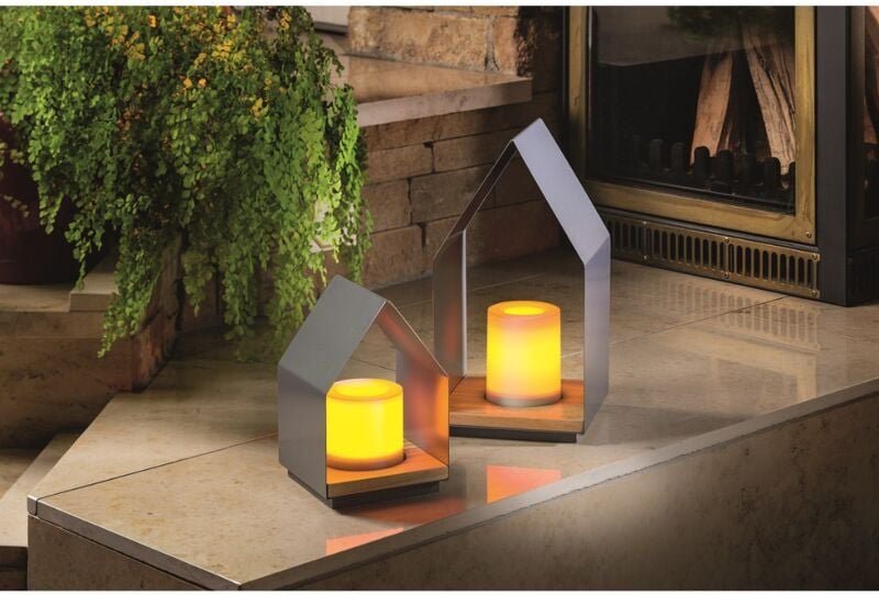 Batterie Dekoleuchten Haus leni 2er Set mit Timer oder Dauerlicht