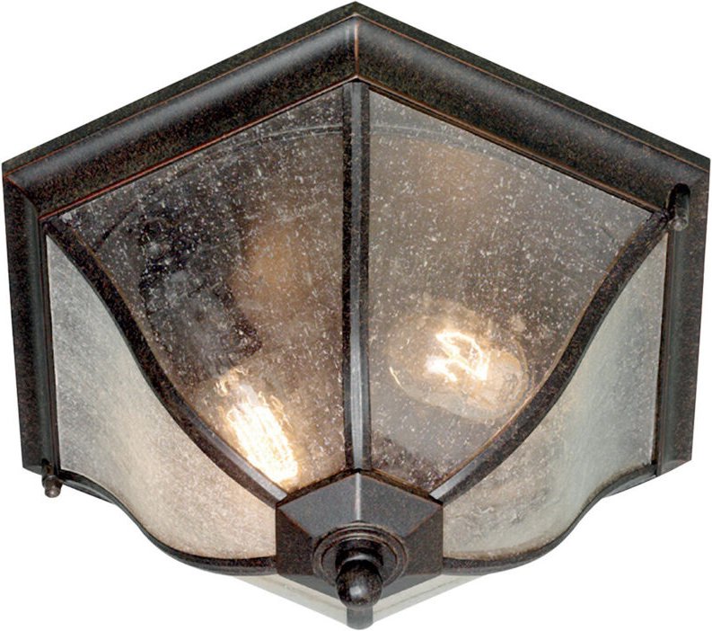 New England - 2 leichte mittelgroße Deckenlaterne im Freien Verwitterte Bronze IP44, E27 - Elstead
