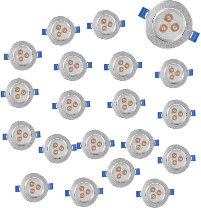 TolleTour LED Einbaustrahler Deckenspot drehbar Warmweiß 3200K 80mm für Badezimmer Küche 20 Stück