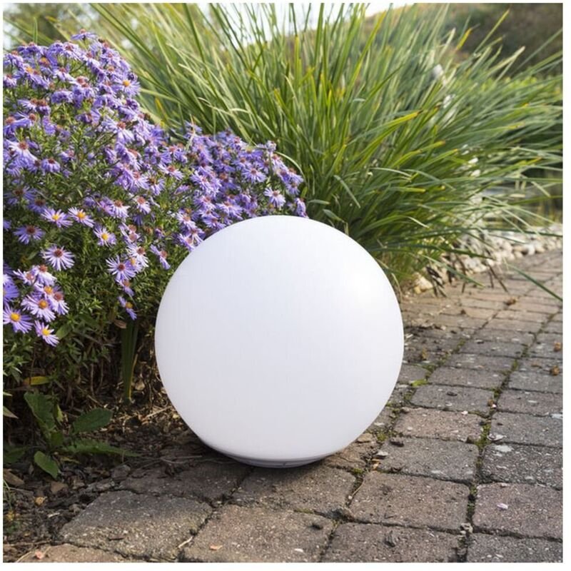 Heitronic 37234 Globo Solar-Dekoleuchte Solarkugel LED LED fest eingebaut 0.4 W Weiß