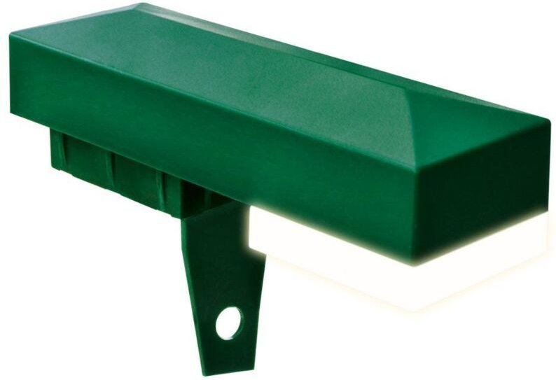 Zaunleuchte / LED Leuchte für Zaunpfosten 60x40mm - Farbe: grün - Leuchtmittel: Neutralweiß 4000K