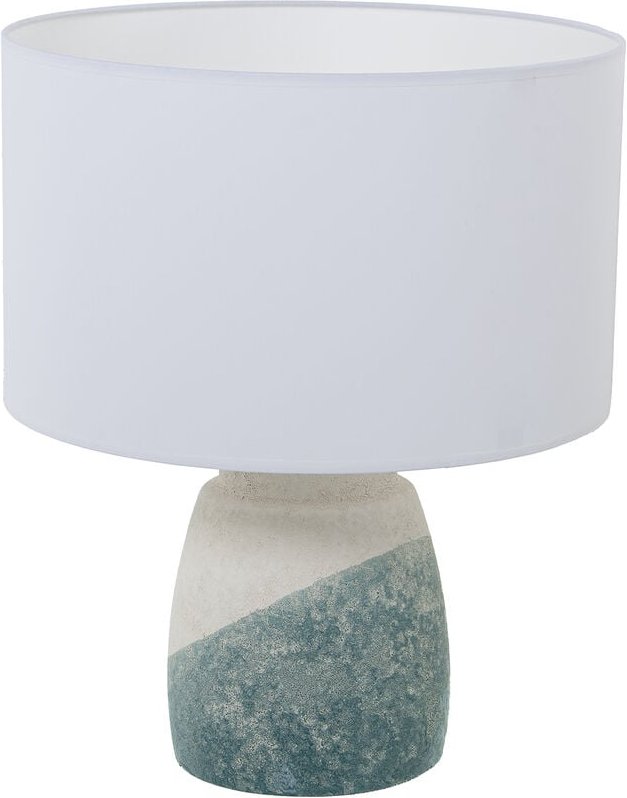 Beige/Blue Ceramic Table Lampe Text. Sand, 1x27-60W ° 35x42cm, Basi
