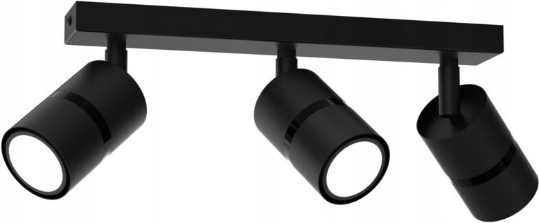 JOKEYS Streifen-Deckenleuchte, verstellbar, 3x GU10, schwarz