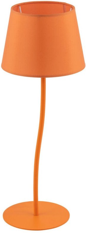 TK Nicola Tischlampe mit rundem konischem Schirm Orange 1xE27