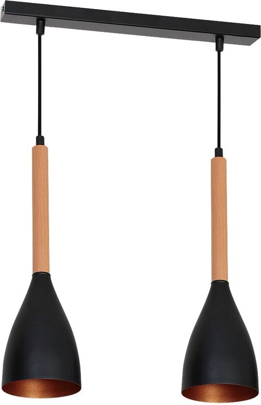 Licht-erlebnisse - Hängelampe Schwarz E27 Retro Hängeleuchte