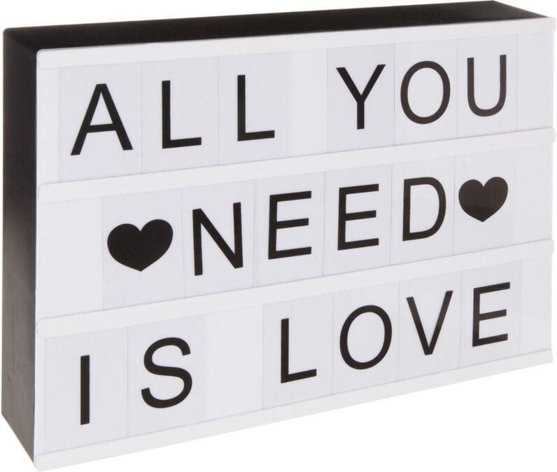 Atmosphera - Niedlicher LED-Leuchtrahmen cinema, 82-teilig, Format A4, 30 x 22 cm