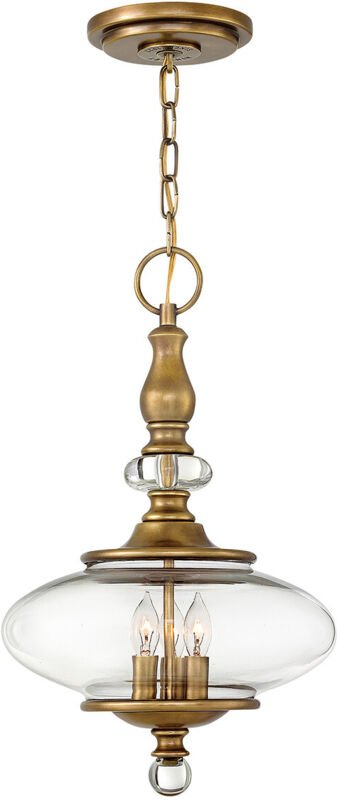 Wexley - 3 Licht Decke Anhänger Messing, E14 - Elstead