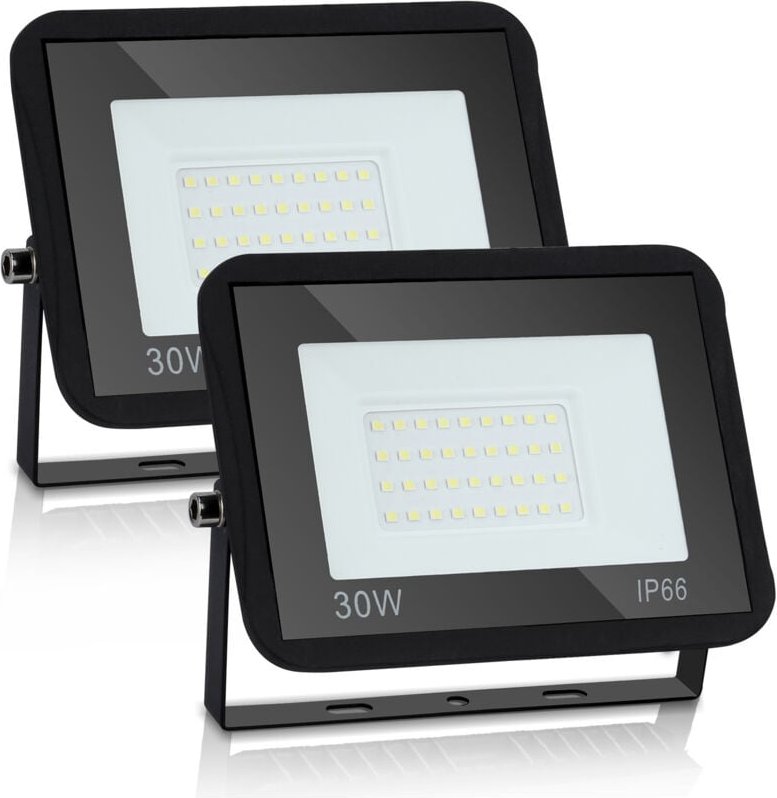 Swanew 2X led Fluter Flutlicht Strahler 30W Scheinwerfer Baustrahler Außen Lampe IP65 Warmweiß