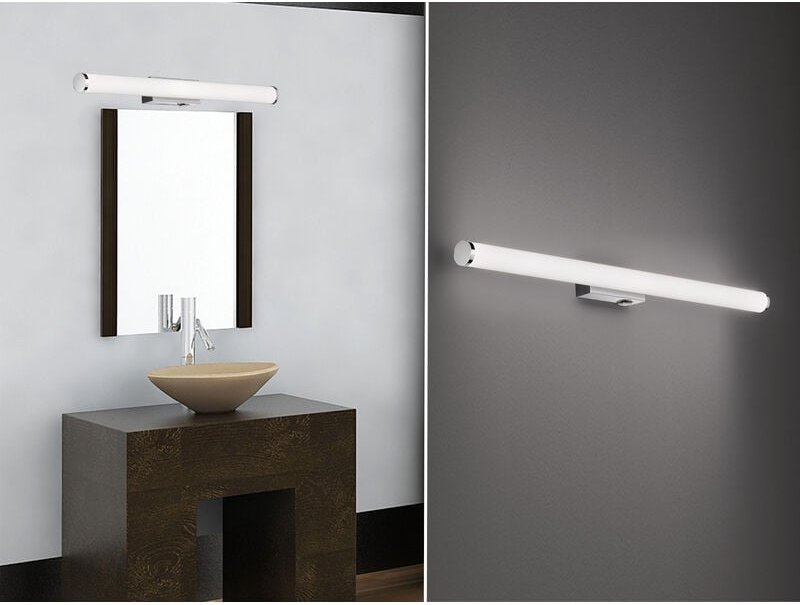 Trio - led Bad Wandleuchte mattimo mit Schalter Chrom - Spiegelleuchte, Breite 80cm
