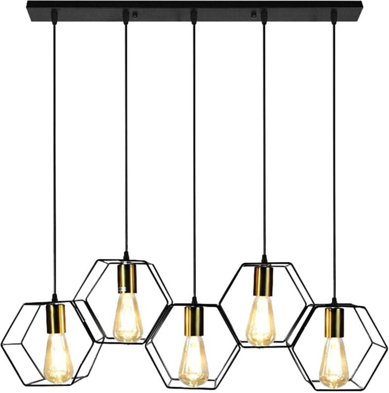 Hängelampe App1133-5cp Black Gold