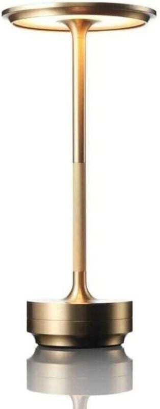 Tischlampe, Metall-Tischlampe ohne Filter in Form mit taktilem Schalter, wiederaufladbare Bürolampe mit variabler Intens...