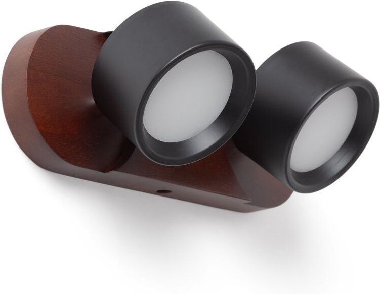 Led Wandleuchte 10W Metall cct Wählbar Cundra 2 Spots Schwarz