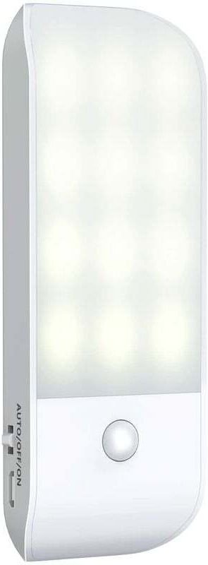 Automatisches LED-Nachtlicht – wiederaufladbares USB-Nachtlicht mit Bewegungssensor, ein/auto/aus, naturweiße Schranklam...