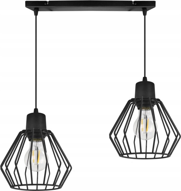 Hängelampe, Deckenleuchter, Drahtschirm, LED