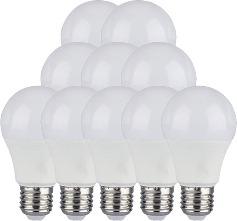 V-TAC LED-Glühbirne GLS - E27-Fassung - IP20 - Weiß - 10,5W - 1055 Lumen - 6500K - 10er-Pack
